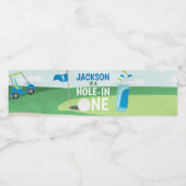 1つのウォーターボトルラベルに穴を開ける、ゴルフ誕生日 ペットボトルラベル (シングルラベル)