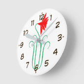 1つのエレガントなフラワー・ショー ラウンド壁時計 (傾斜)