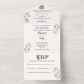 1つのエレガント結婚式でアラビア語と英語をすべて招待 オールインワン招待状 (内側)