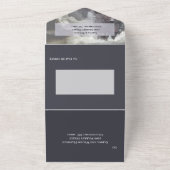 1つのエレガント結婚式でゴシックのフローラをすべて招待 オールインワン招待状 (外側)