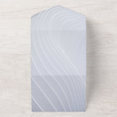 1つのエレガント結婚式でシルバーシック オールインワン招待状 (外側)