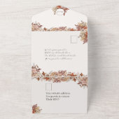 1つのエレガント結婚式で秋のフローラを招待 オールインワン招待状 (外側)