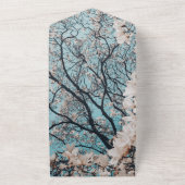 1つのエレガント結婚式で緑のフローラをすべて招待 オールインワン招待状 (外側)