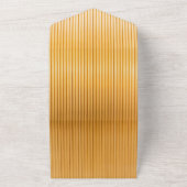 1つのエレガント結婚式の招待で上品なシックな金ゴールドすべて オールインワン招待状 (外側)