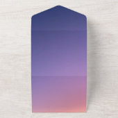 1つのエレガント結婚式の招待で上品な紫色のすべて オールインワン招待状 (外側)