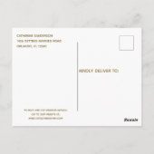 1つのエレガント結婚式招待状でフローラをすべてピンクにする ポストカード (裏面)