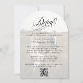 1つのエレガントQRコードアーチに分類さ結婚れる 招待状 (裏面)