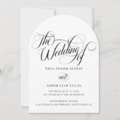 1つのエレガントQRコードアーチに分類さ結婚れる 招待状 (正面)