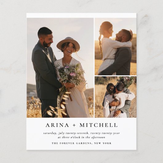 1つのエレガントQRコード3の写真で予算を全て結婚削減 (正面)