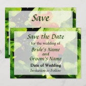 1つのオレンジ色のNasturtium日付を保存 セーブザデート (正面/裏面)