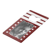 1つのカスタマイズ写真を愛するパパ白いバーガンディ クレジットカード栓抜き (裏面アングル)