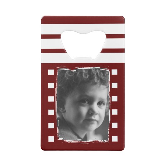 1つのカスタマイズ写真を愛するパパ白いバーガンディ クレジットカード栓抜き (裏面)