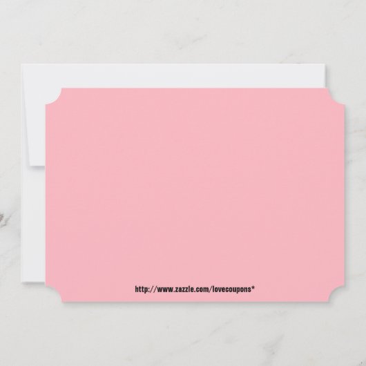 1つのカスタム大きなハグのための愛のクーポン (裏面)