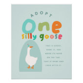 1つのガチョウの男間抜けの子を採用する最初の誕生日のお願い ポスター (正面)