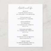 1つのクラシック結婚式招待状で予算をすべて管理 (裏面)