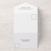 1つのクラシックRSVPにおけ結婚る白黒 オールインワン招待状 (外側)