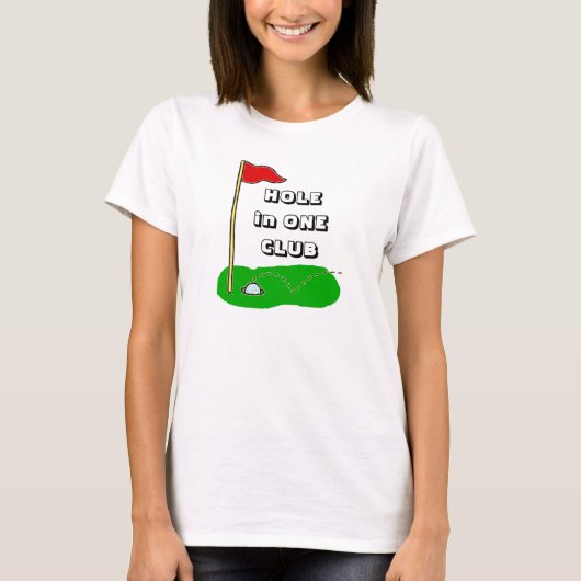 1つのクラブカスタムのお祝いの穴 Tシャツ (正面)