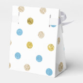 1つのグリッター紙吹雪第1の誕生日ブルーと金ゴールド フェイバーボックス (裏面サイド)