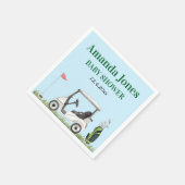 1つのゴルフの赤ちゃんシャワーの穴 スタンダードカクテルナプキン (角)