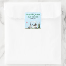 1つのゴルフの赤ちゃんシャワーシールの穴