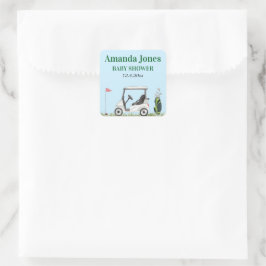 1つのゴルフの赤ちゃんシャワーシールの穴 スクエアシール