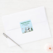 1つのゴルフの赤ちゃんシャワーシールの穴 スクエアシール (封筒)