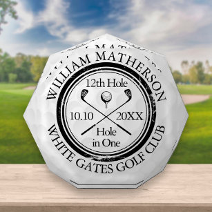 1つのゴルファーパーソナライズされたゴルフボールの穴 表彰盾