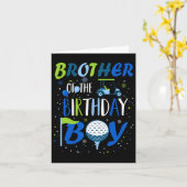 1つのゴルフスポーツの誕生日ボーイホールの兄弟 カード (黄色い花)