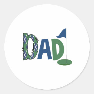 1つのゴルフスポーツマットにおける誕生日ボーイホールのパパ ラウンドシール