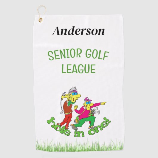 1つのゴルフタオルのシニア穴 ゴルフタオル (正面)