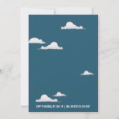 1つのゴルフテーマの男の子の最初誕生日の穴 招待状 (裏面)