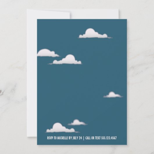 1つのゴルフテーマの男の子の最初誕生日の穴 招待状 (裏面)