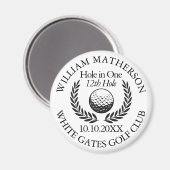 1つのゴルフボールに穴を開けるリース パーソナライズされた マグネット (正面/裏面)