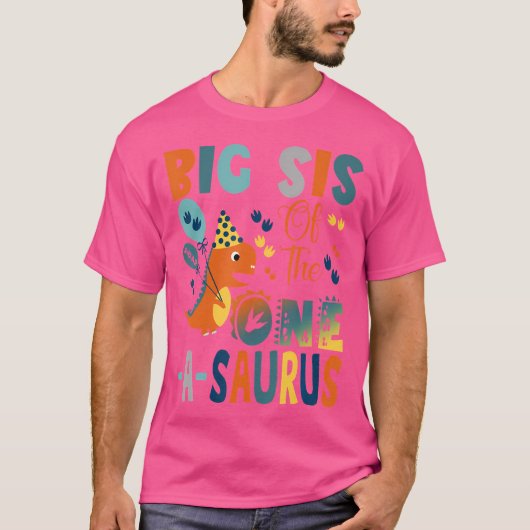 1つのサウルスの2番目の誕生日の恐竜の大きな病気 Tシャツ (正面)