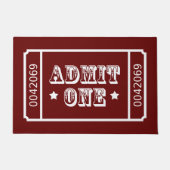 1つのサーカスの劇場チケットのカスタム色を是認して下さい ドアマット (正面)