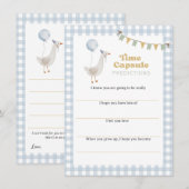 1つのシリ―なガチョウのタイムカプセル メッセージカード 招待状 (正面/裏面)