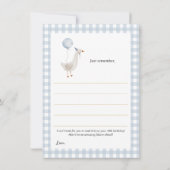 1つのシリ―なガチョウのタイムカプセル メッセージカード 招待状 (裏面)