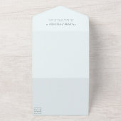 1つのシンプル結婚式の招待ですべての写真 オールインワン招待状 (外側)