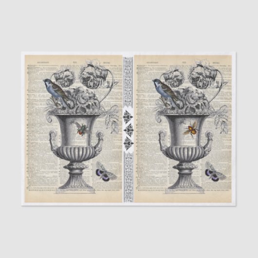 1つのシート上の2つのフローラノードの切り離しティッシュペーパー 薄葉紙 (正面)