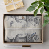 1つのシート上の2つのフローラノードの切り離しティッシュペーパー 薄葉紙 (ギフト)