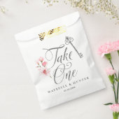 1つのスクリプトエレガントヴィンテージ鍵と花模様 フェイバーバッグ (封をした状態)