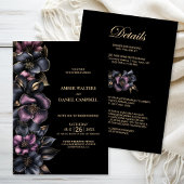 1つのスタイリッシュほこりっぽいピンク色の灰色のフローラ結婚 招待状