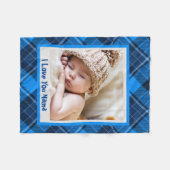 1つのスタイリッシュMomへのフォトコラージメッセージ フリースブランケット (正面(横))