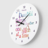 1つのステッチを一度に編む裁縫 ラージ壁時計 (傾斜)