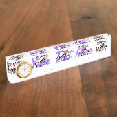 1つのステップで簡単に自分を作る デスクネームプレート (側面)