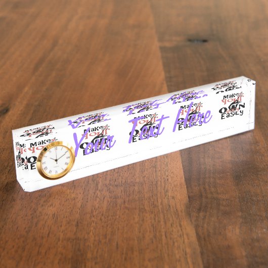 1つのステップで簡単に自分を作る デスクネームプレート (側面)