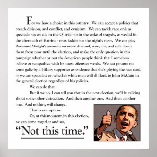 1つのスピーチ。ワンドリーム ポスター