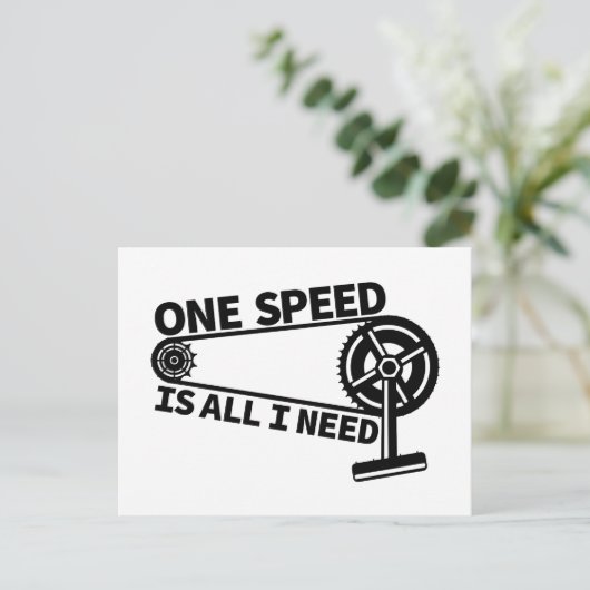 1つのスピードは私が必要とする、スピード独身の修正 ポストカード (スタンド正面)