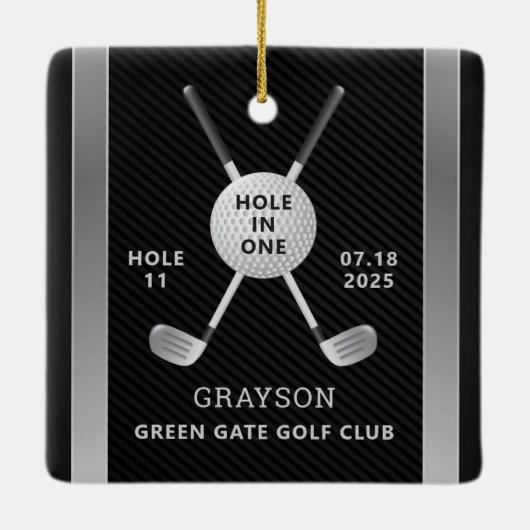 1つのセラミックオーナメントのゴルフホール セラミックオーナメント (裏面)
