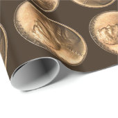 1つのセントの硬貨の包装紙 ラッピングペーパー (ロールコーナー)